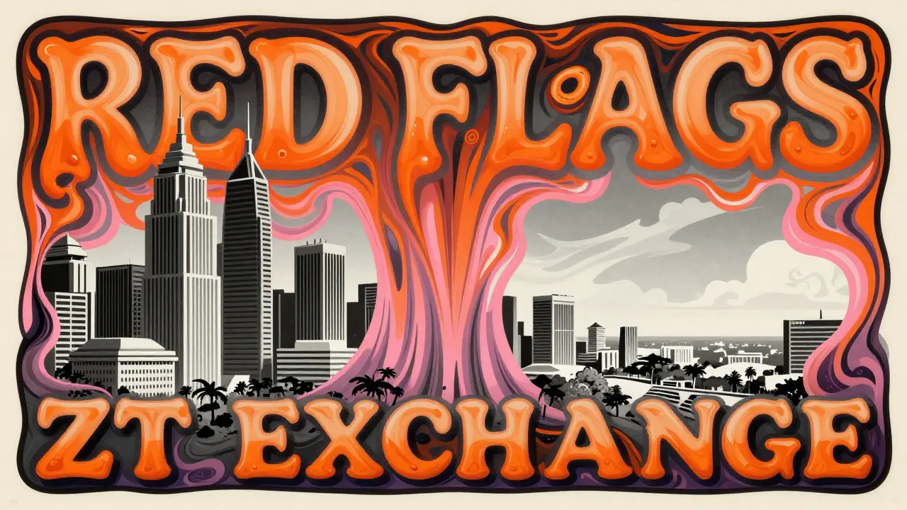 Abstract illustration of a hidden city in the Seychelles separated by a colorful barrier from regulators.