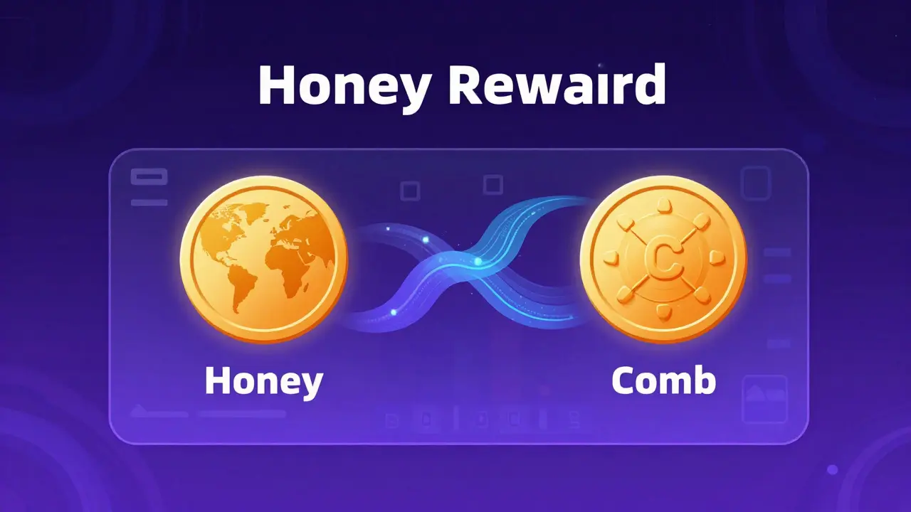 Abstract art showing dual token reward system mechanics