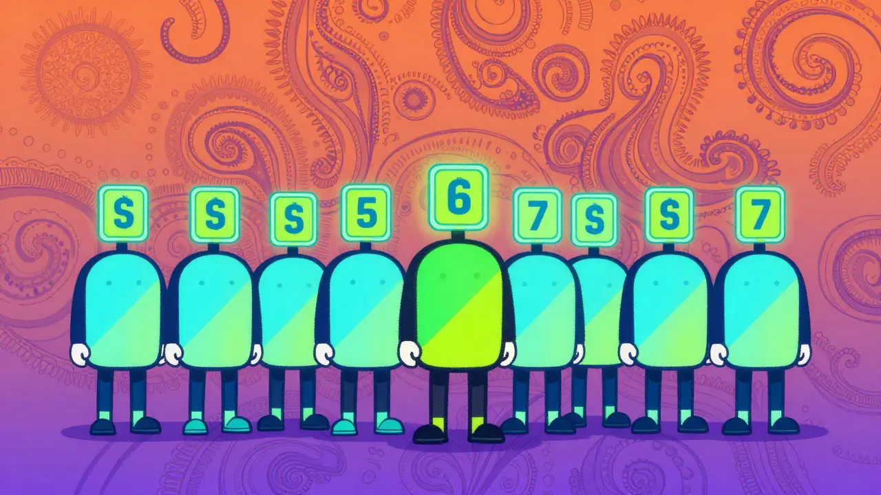 Retro-style illustration of orderly digital accounts using nonces for secure transaction sequencing.