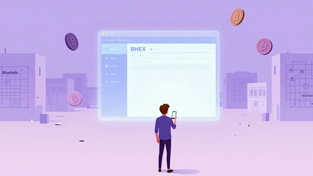 Wes Anderson style warning image of user facing defunct crypto exchange