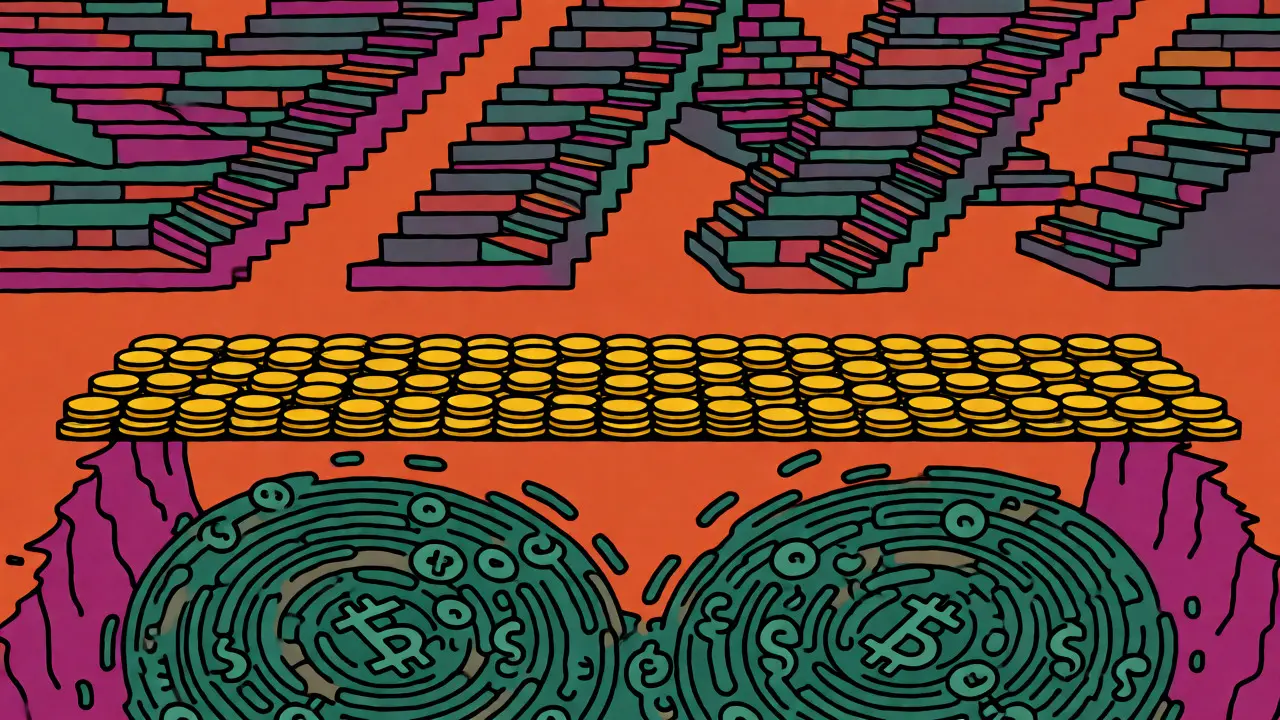 Abstract art showing simple flat fees versus complex tiered structures.