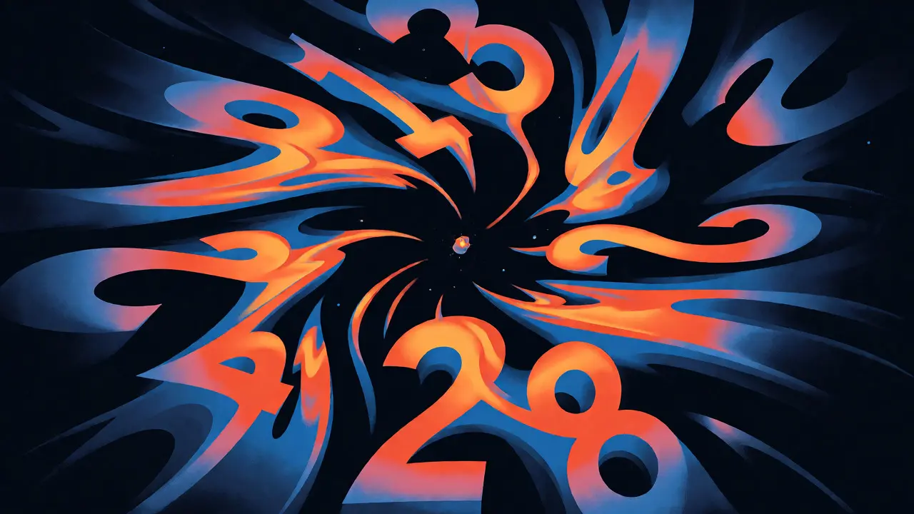 Abstract visualization of microscopic crypto value and distorted data